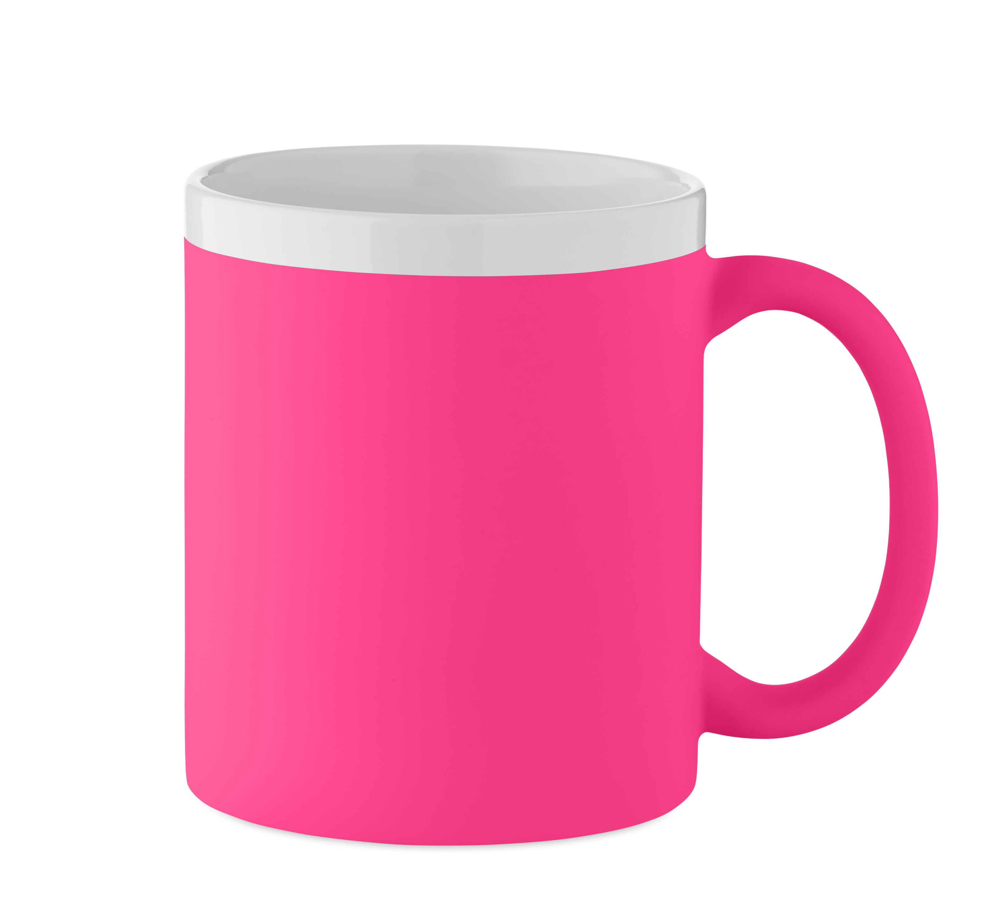 Mug personnalisé en céramique mate 300 ml Mugiva fuschia fluo